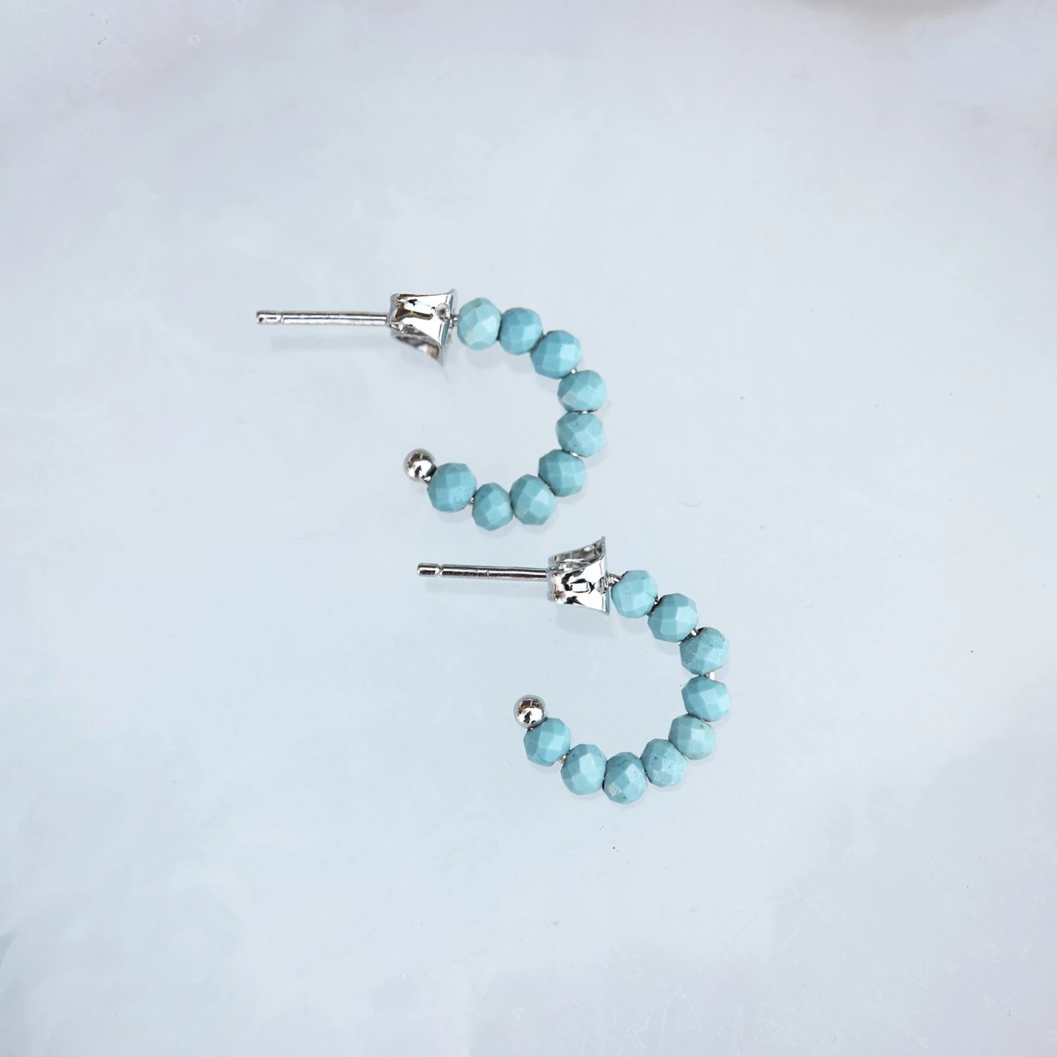 Turquoise Hoop Earrings - Image 4