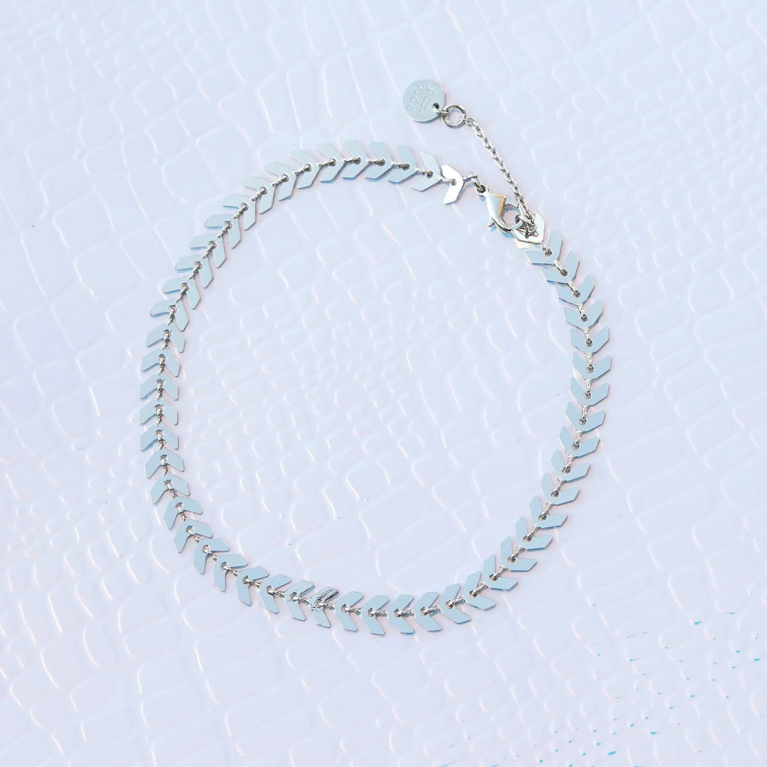 Chevron Chain Anklet - Image 4