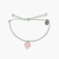 Stone Heart Charm Bracelet