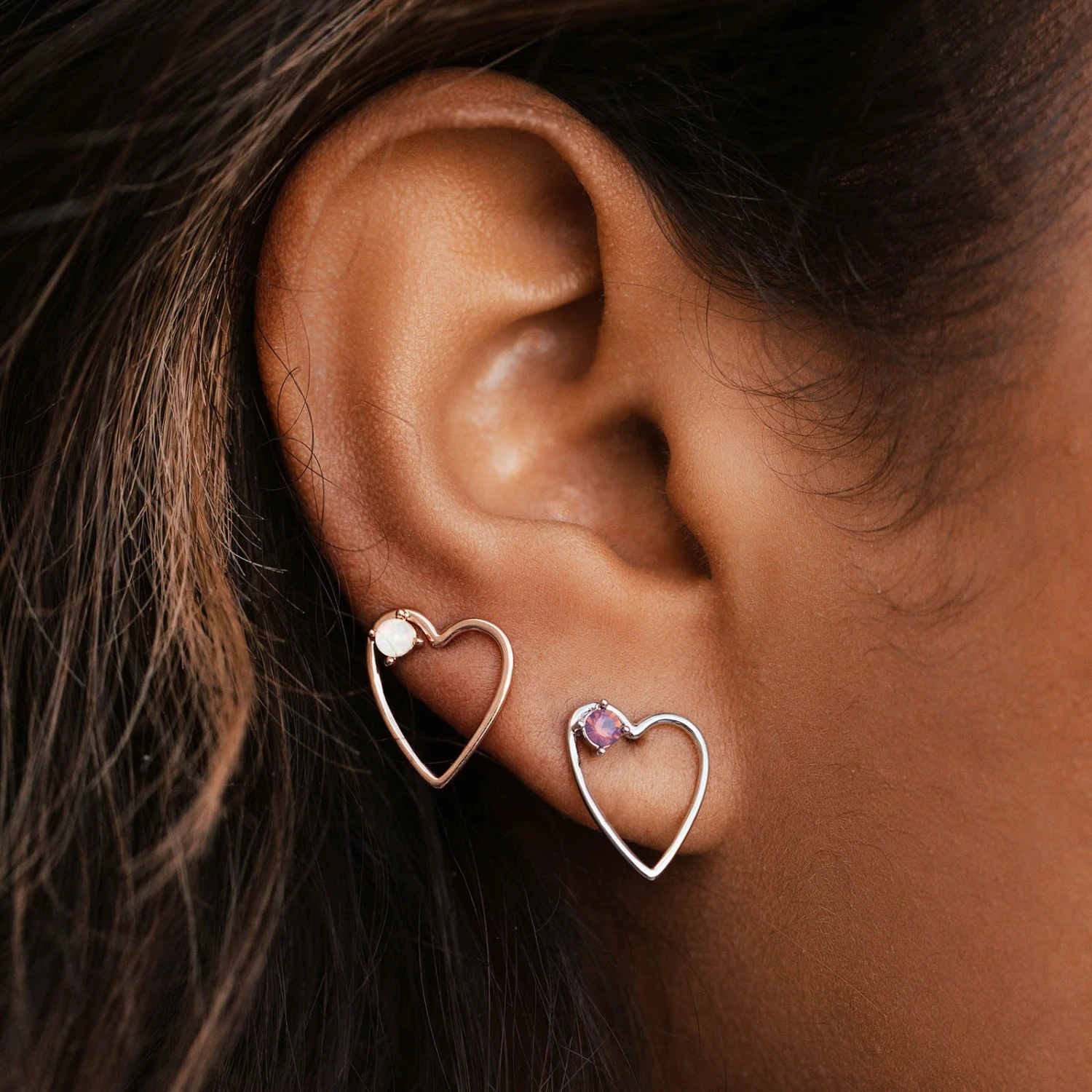 Sweetheart Stone Earrings - Image 3