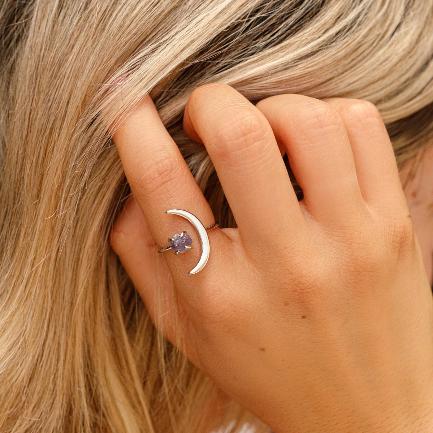 Crescent Moon Ring - Image 2