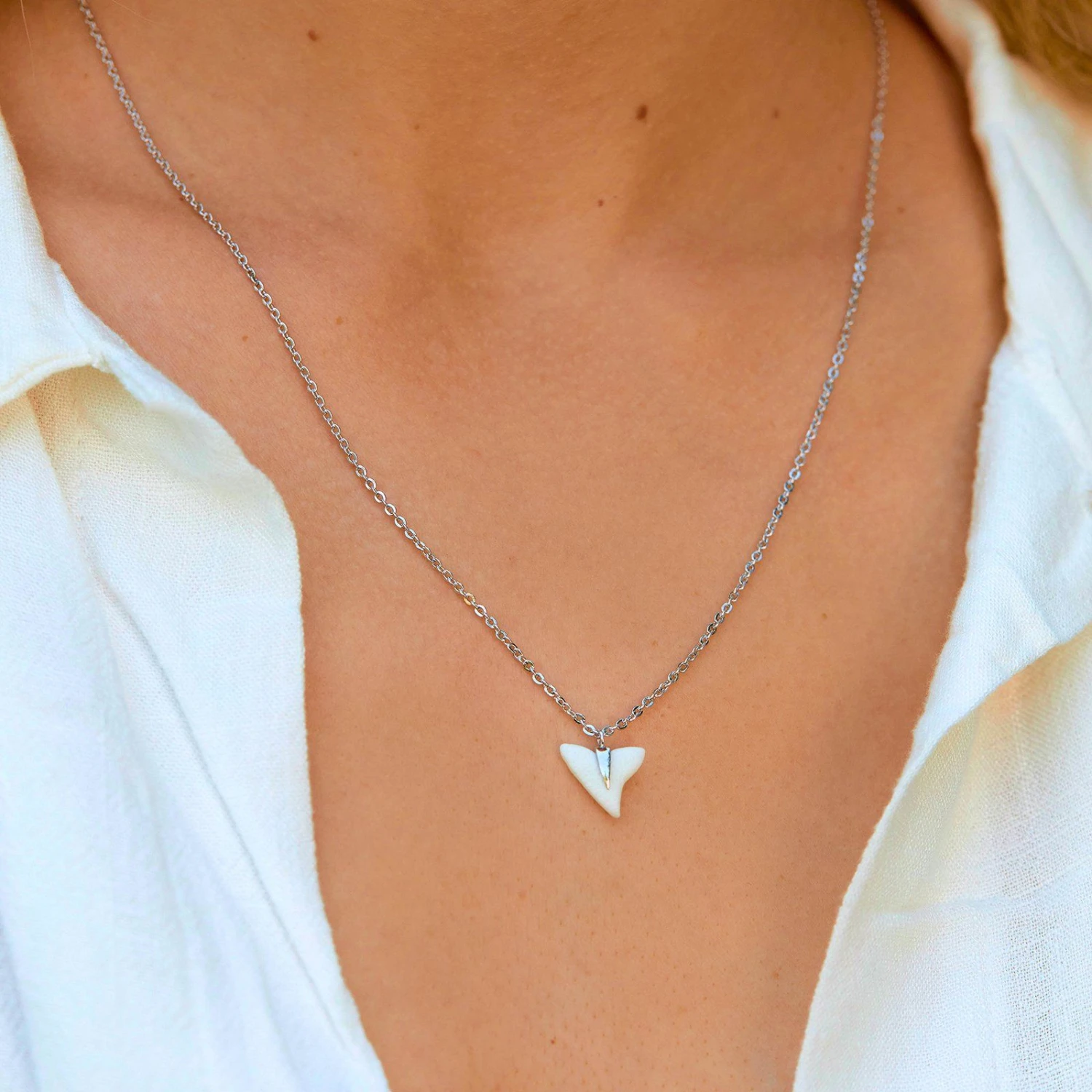 Shark Tooth Pendant Necklace - Image 3