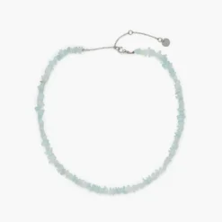 Aquamarine Gemstone Chip Choker