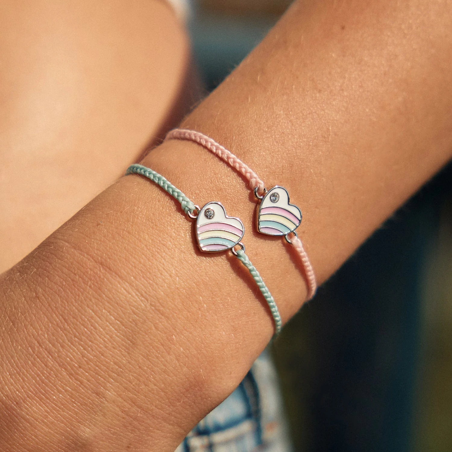 Pastel Vintage Heart Charm Bracelet - Image 4
