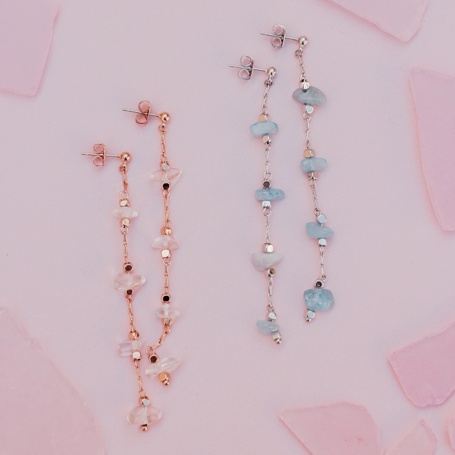 La Costa Gemstone Waterfall Earrings - Image 3