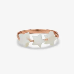 Pearlized 3 Star Ring