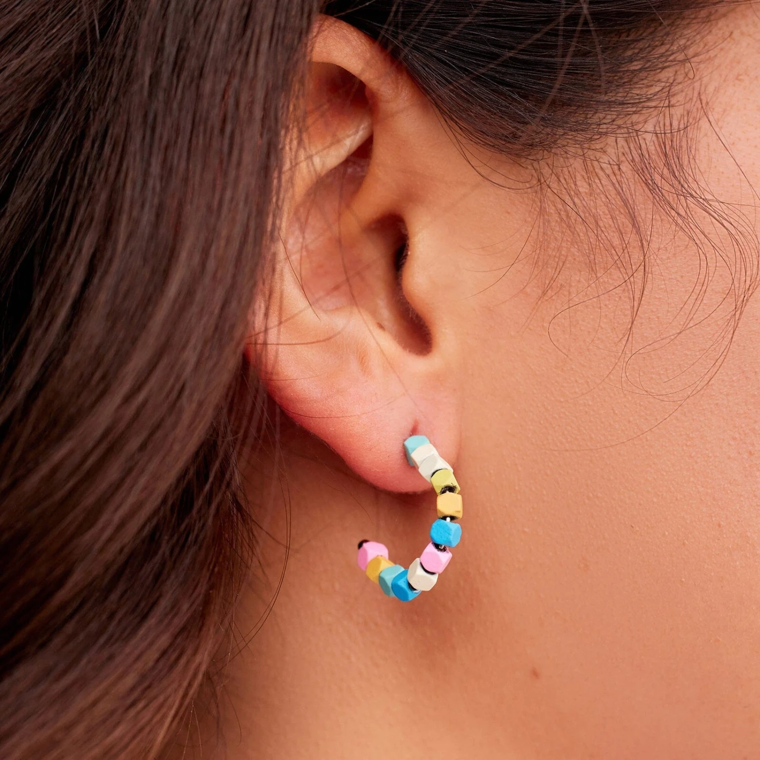 Bahama Bead Hoop Earrings - Image 2