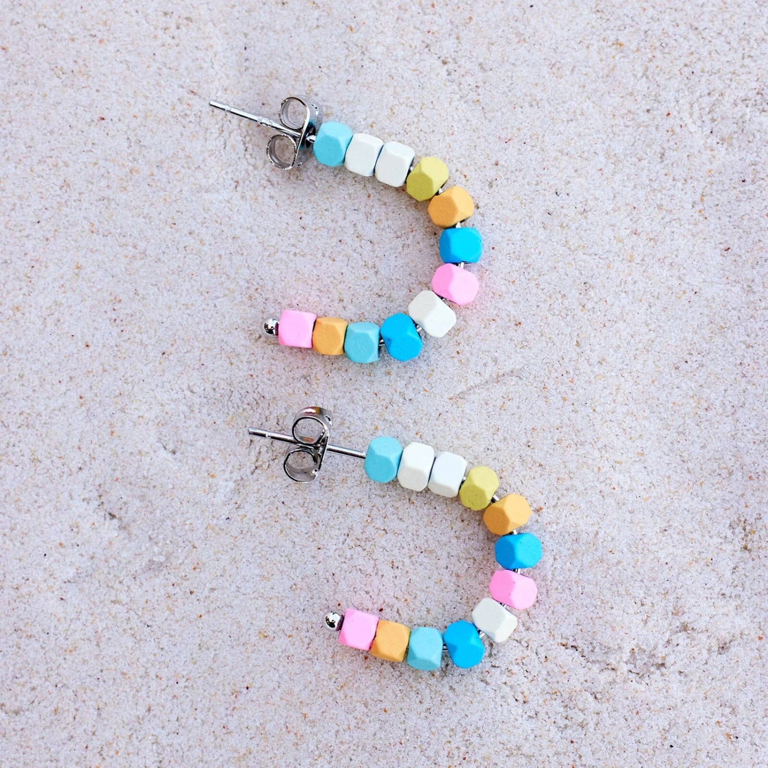 Bahama Bead Hoop Earrings - Image 4