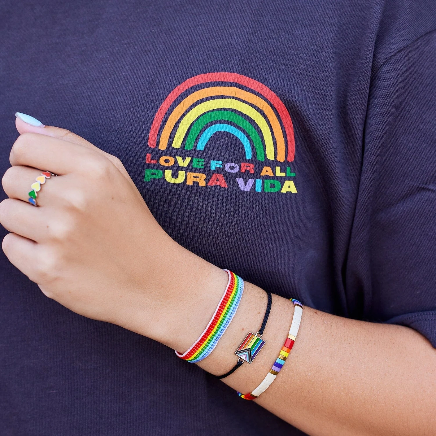 Woven Rainbow Seed Bead Bracelet - Image 10