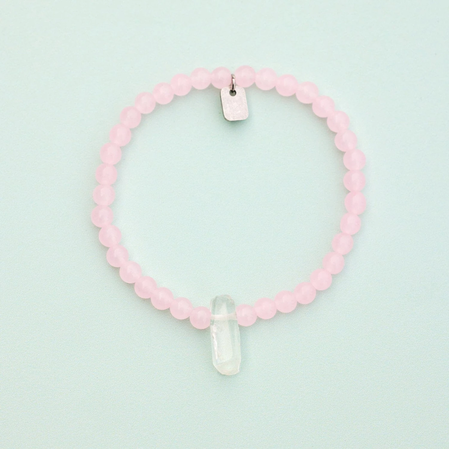 Rose Quartz Intention Stretch Bracelet - Image 4