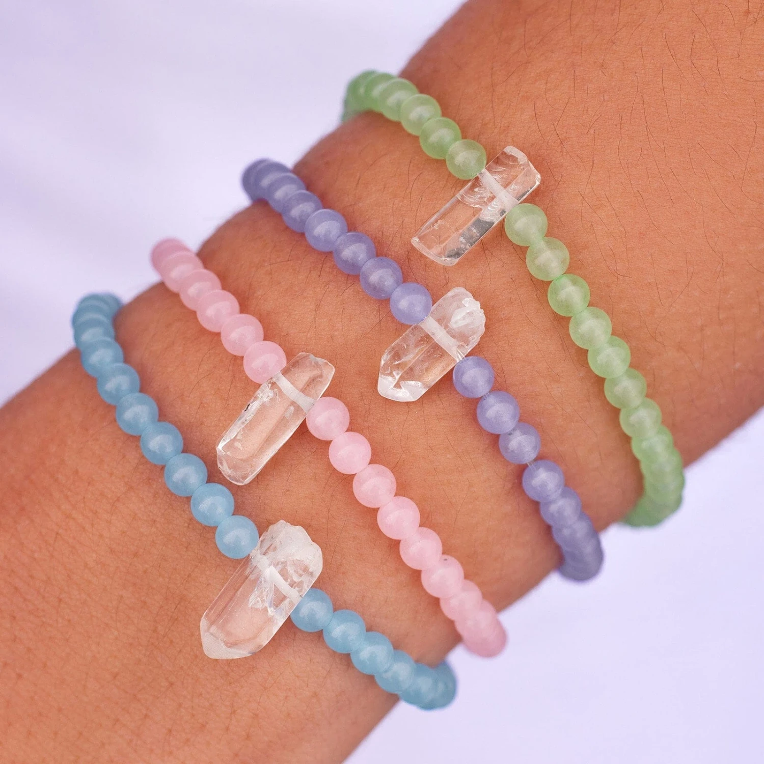 Rose Quartz Intention Stretch Bracelet - Image 6