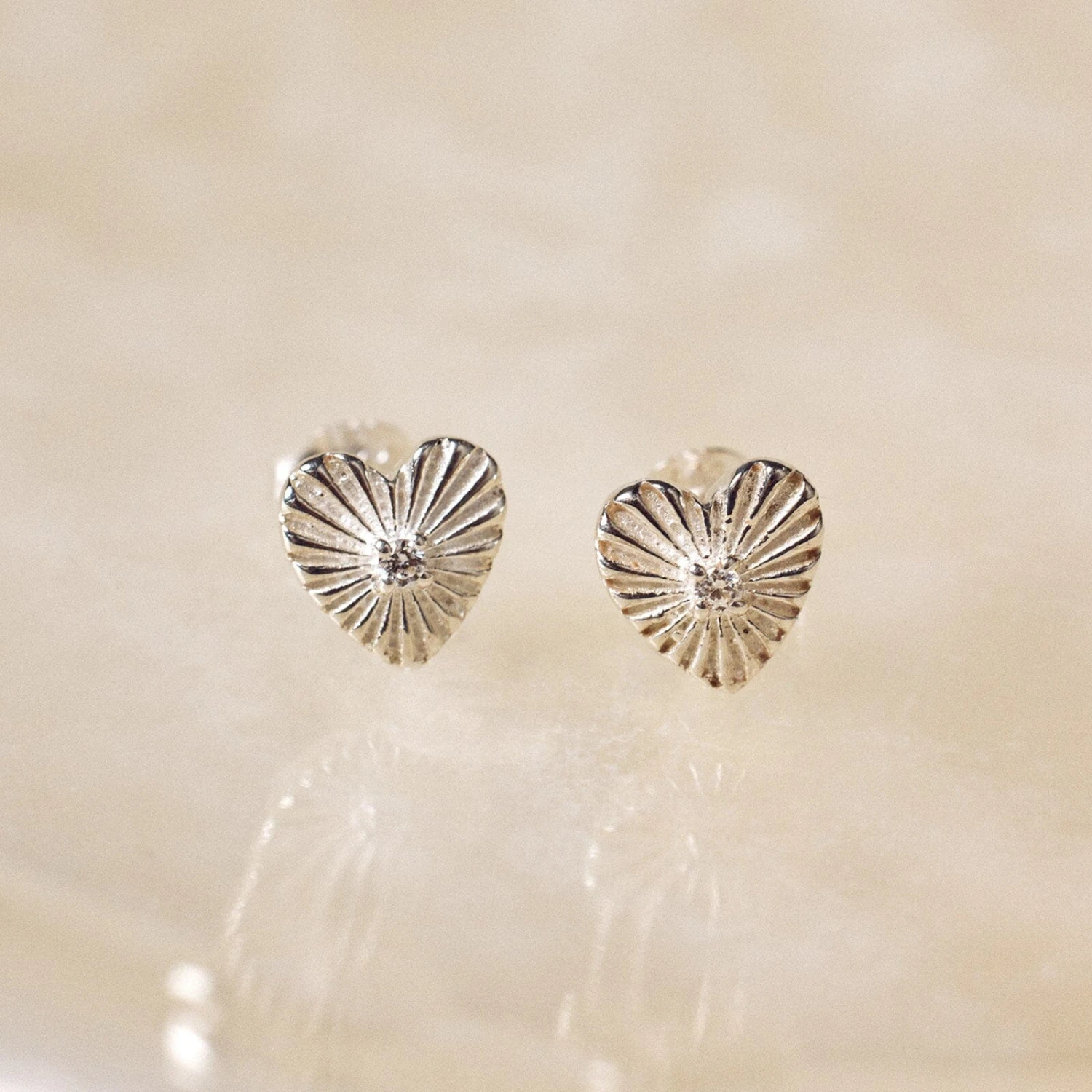 Sunburst Heart Earrings