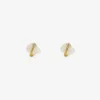 Raw Clear Quartz Stud Earrings