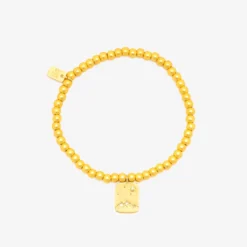 Outdoorsy Gals Metal Bead Stretch Bracelet