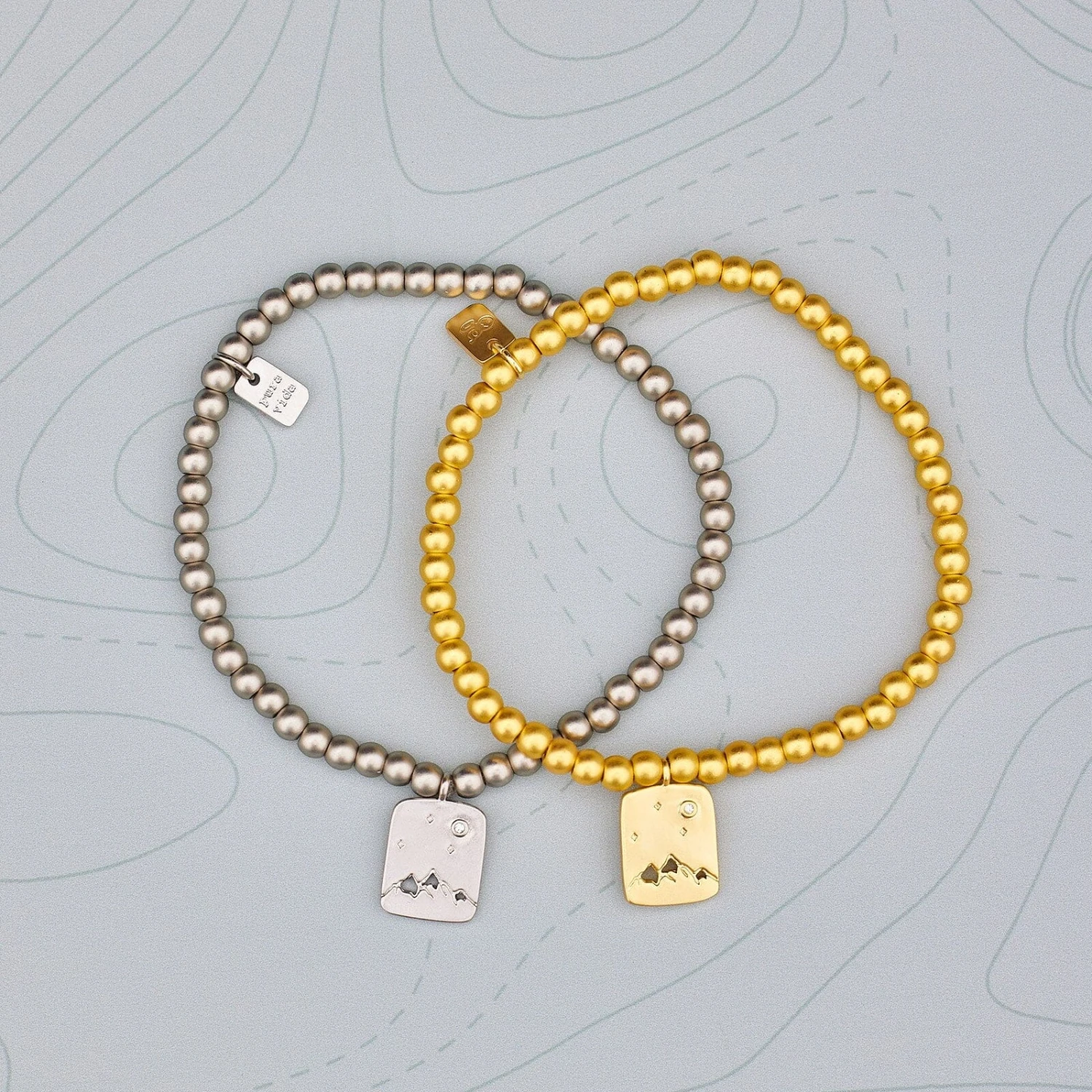 Outdoorsy Gals Metal Bead Stretch Bracelet - Image 3