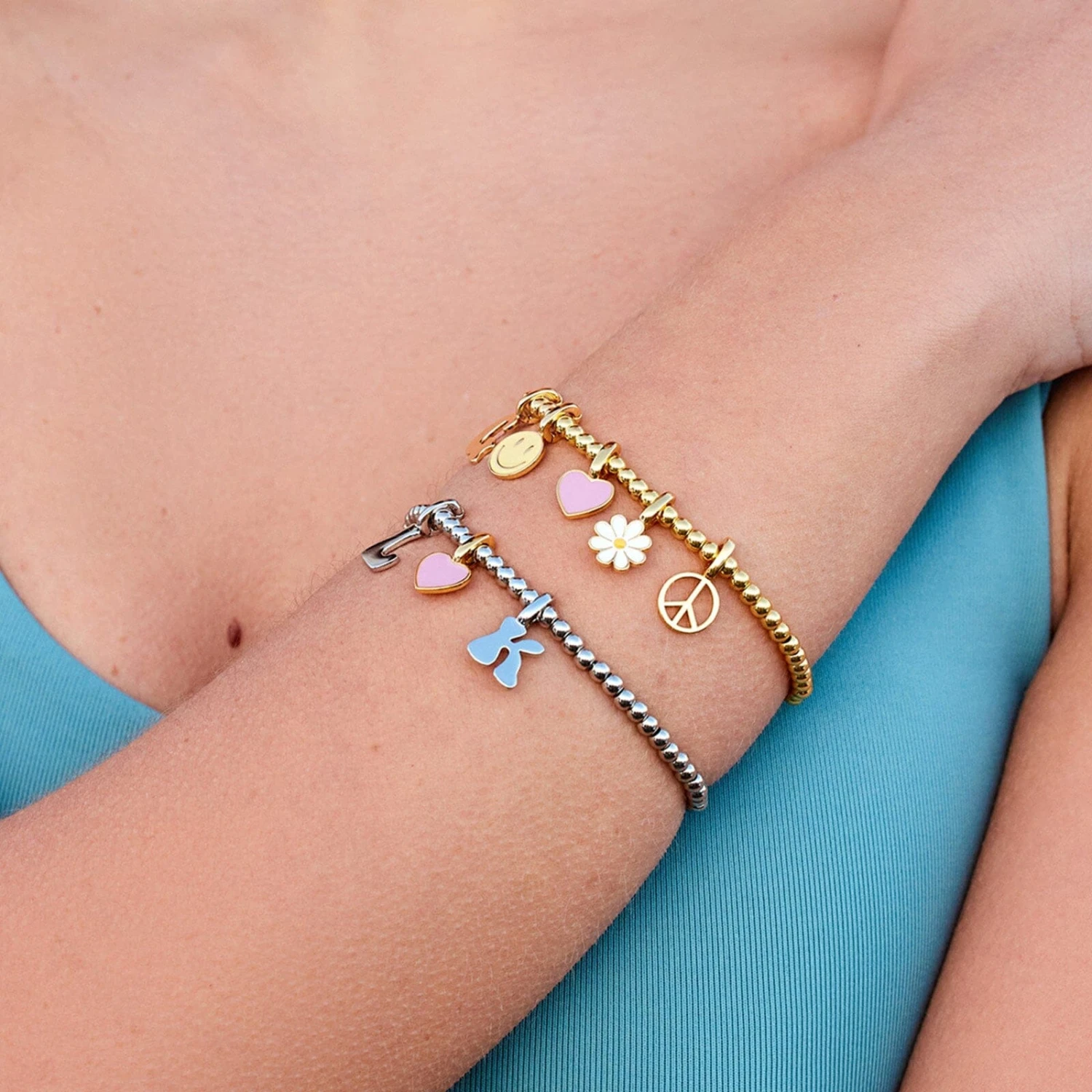 Harper Round Bead Stretch Bracelet - Image 6