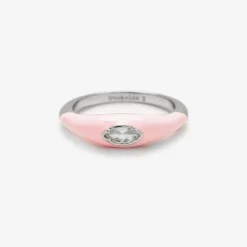 Boarding For Breast Cancer Marquise Enamel Ring