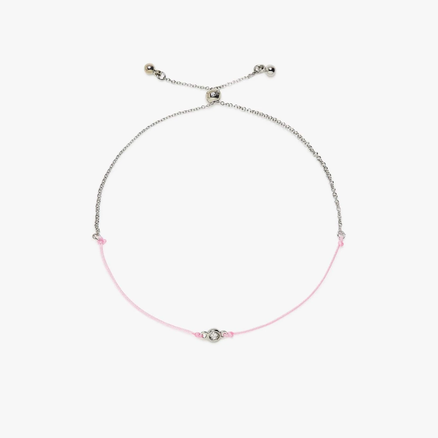 Boarding For Breast Cancer Thread Chain Slider Bracelet