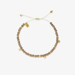 Smokey Quartz Beaded String Bracelet