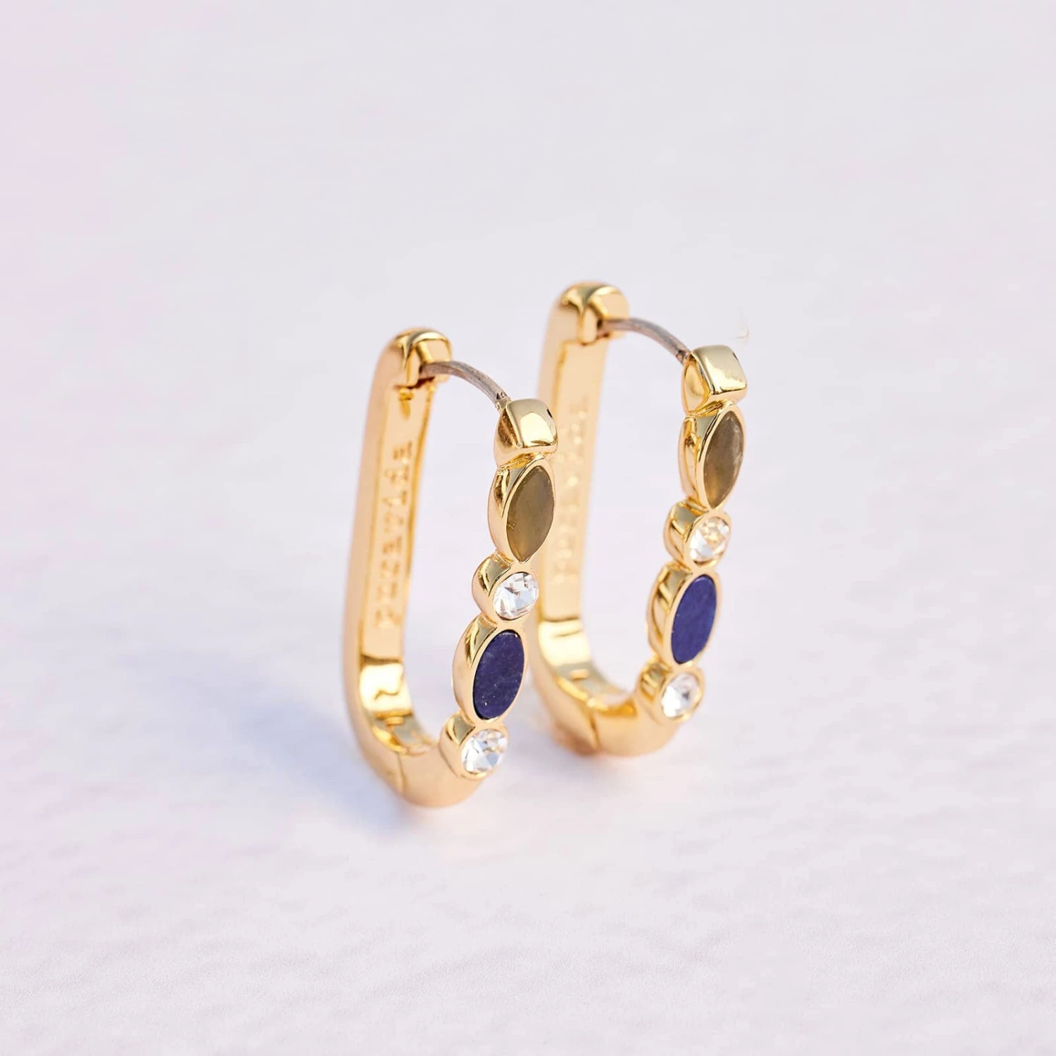 Stone Hoop Earrings - Image 2