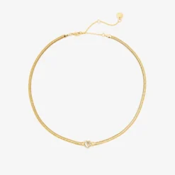 Rhinestone Heart Choker