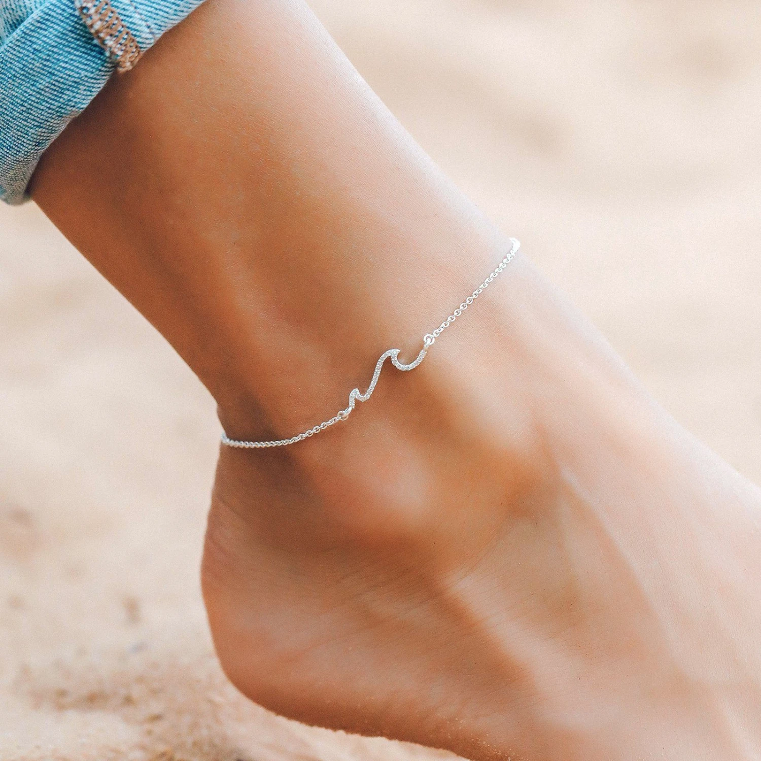 Pave Wave Anklet - Image 5