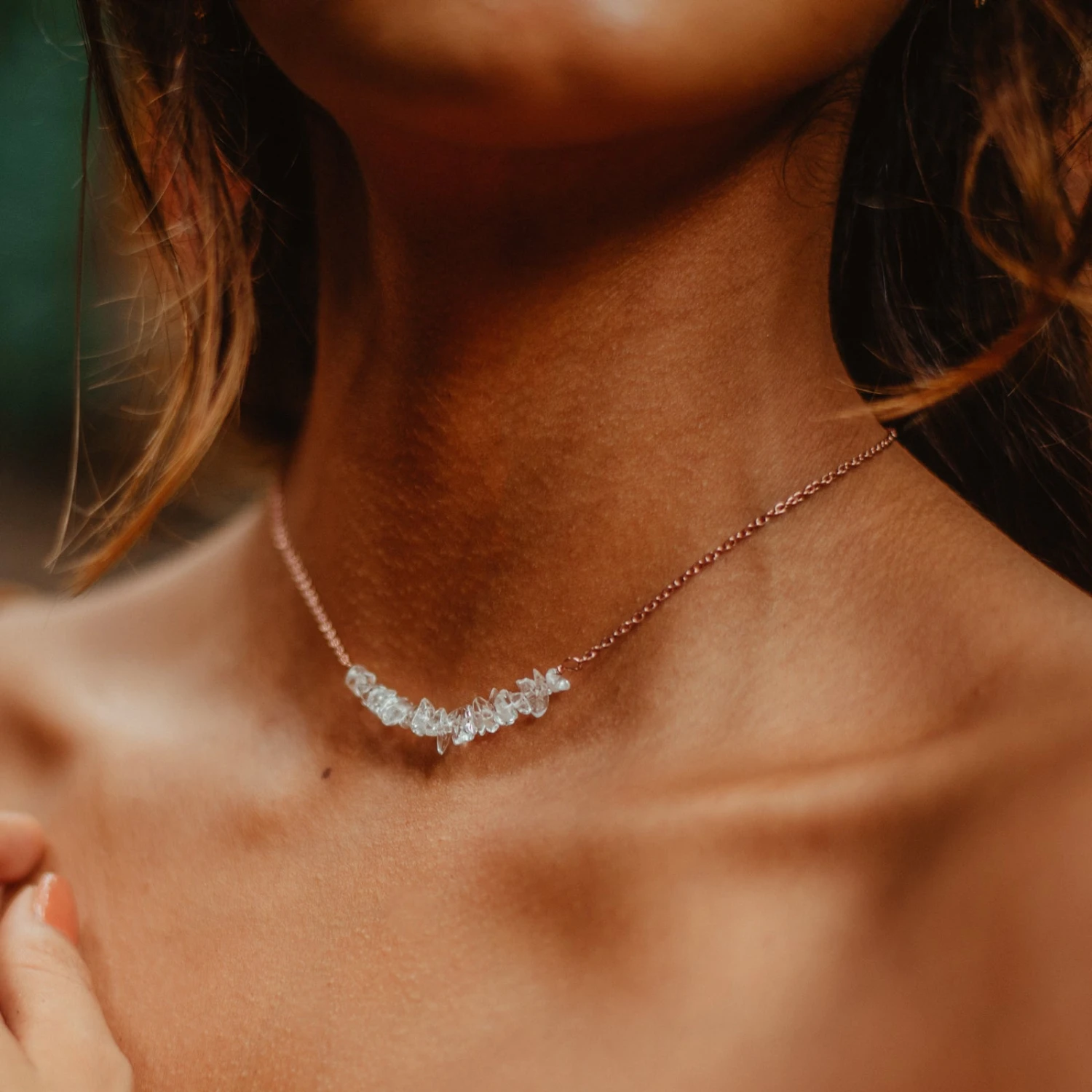 Clear Quartz Chip Choker - Image 3