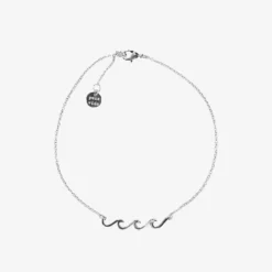 Silver Delicate Wave Anklet