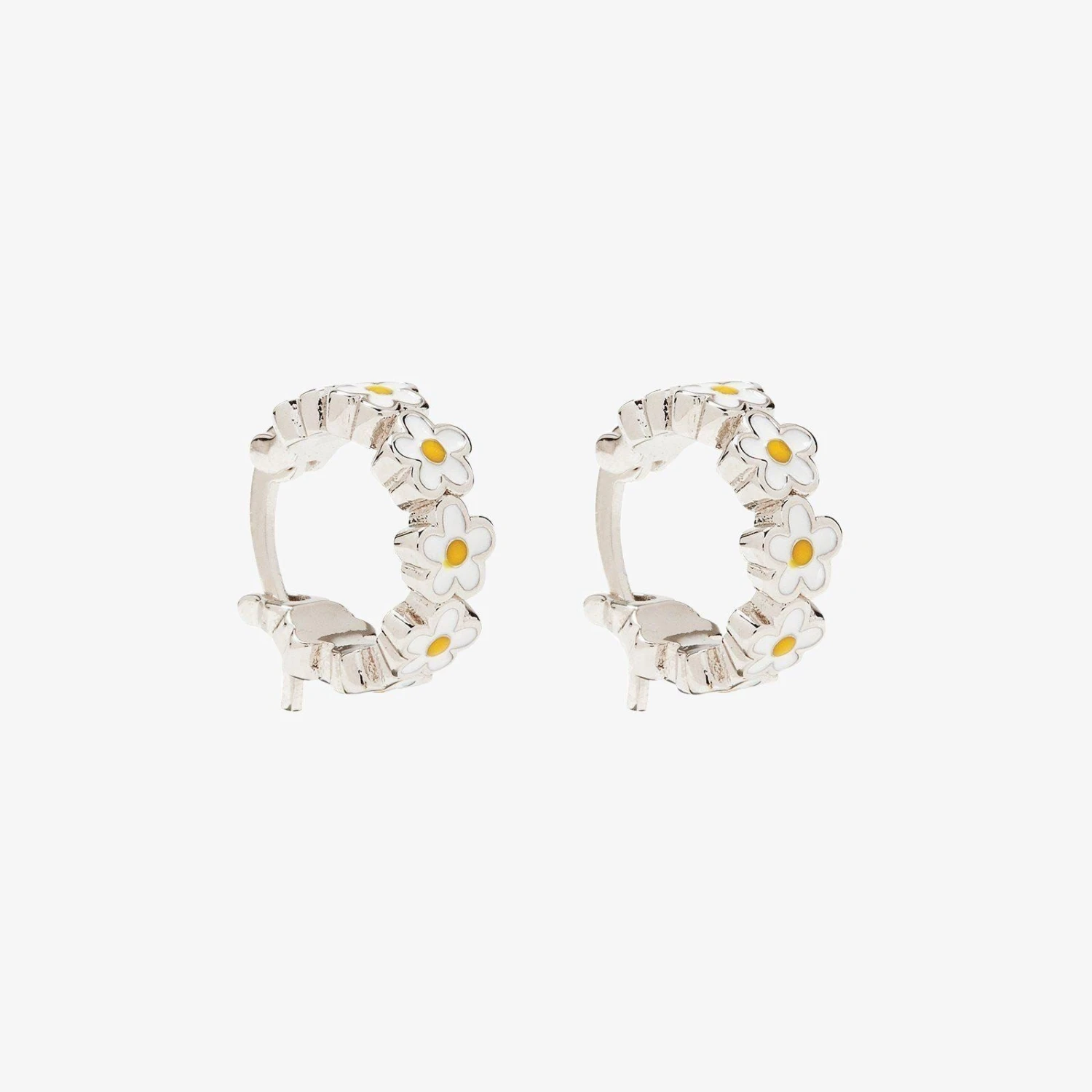 Painted Blooms Hoop Earrings
