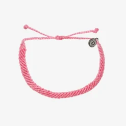 Boarding For Breast Cancer Half Flat Woven Bracelet