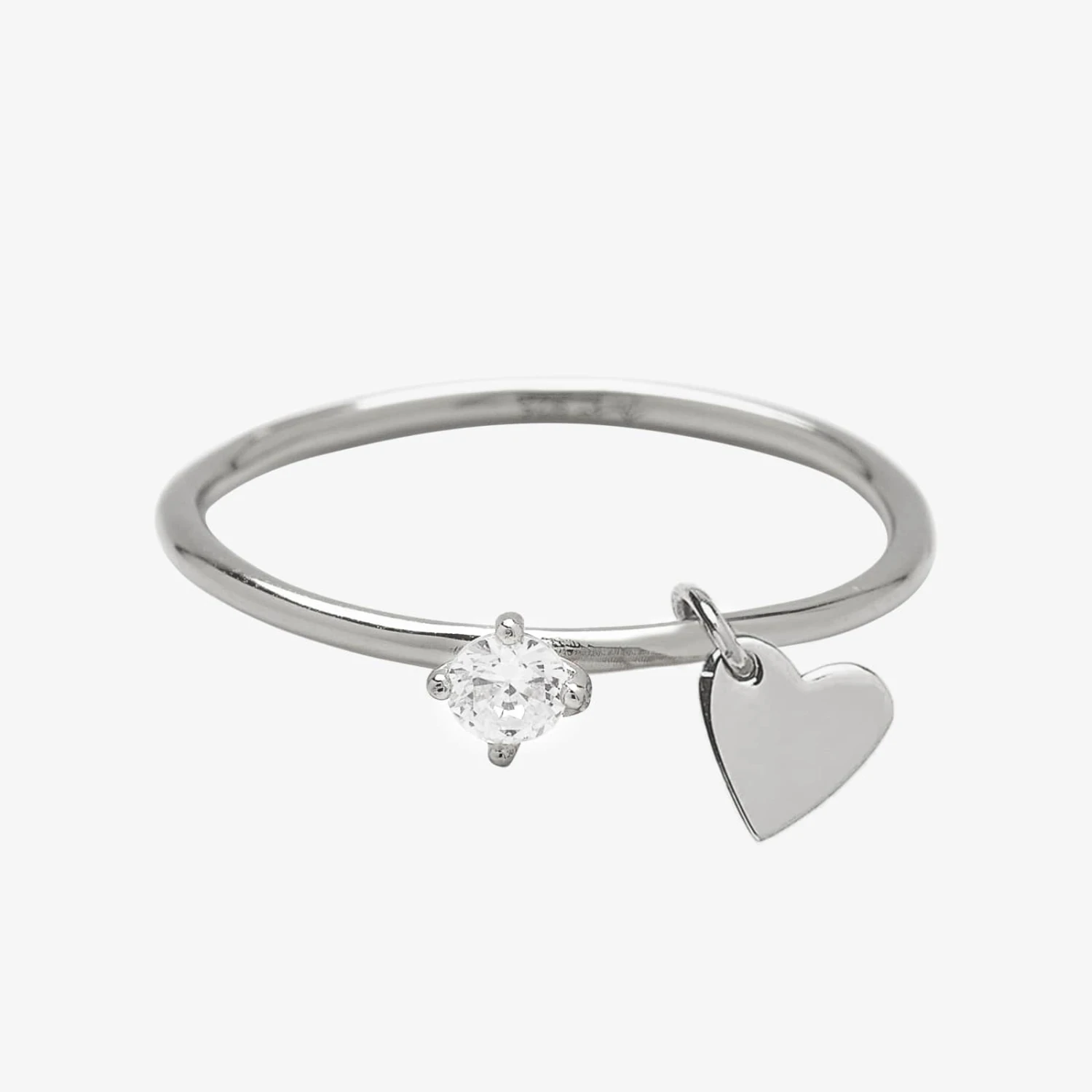 Demi-Fine Engravable Heart Ring - Image 2