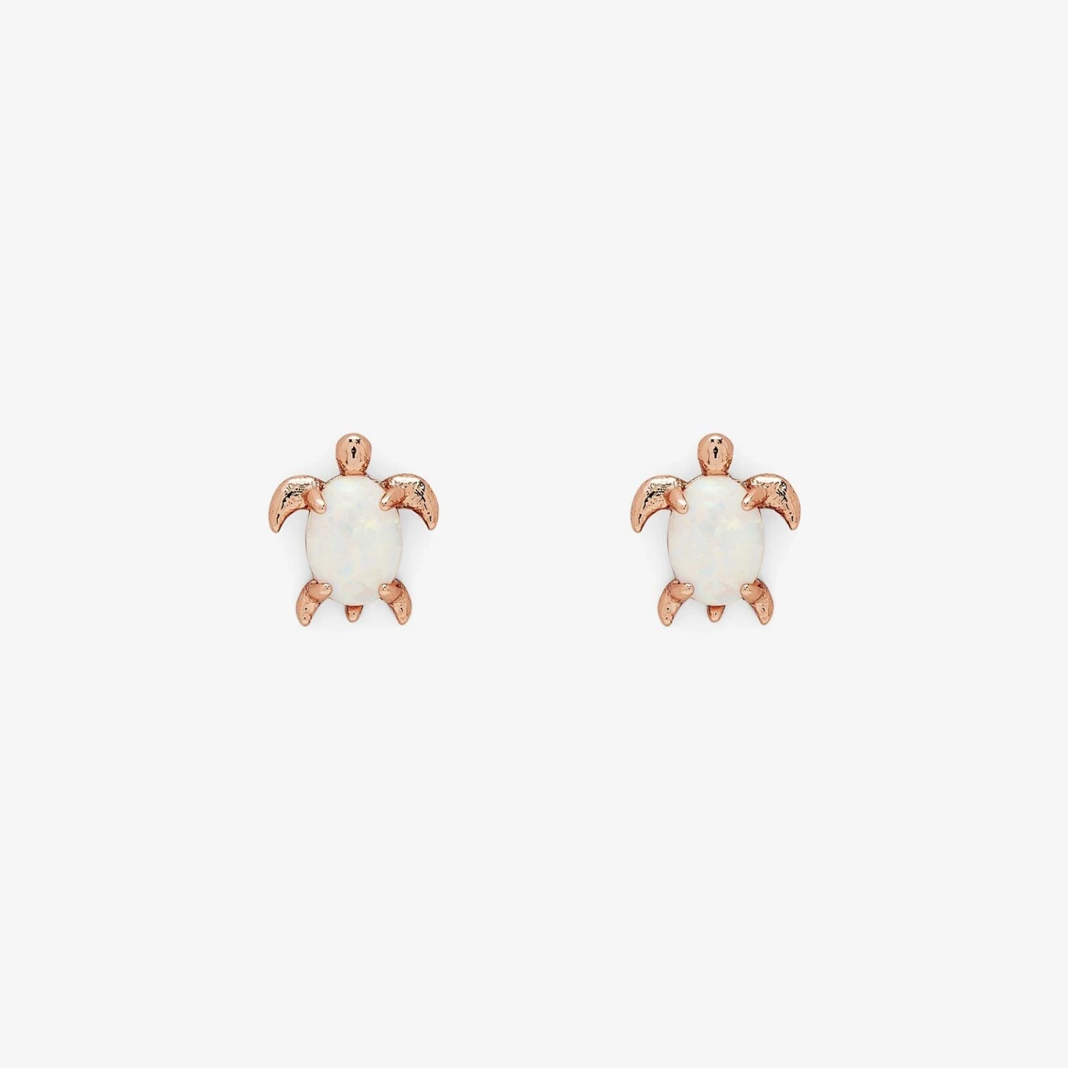 Rose Gold Opal Sea Turtle Earring